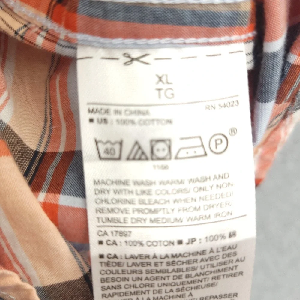 Banana Republic Shirt Mens XL Multicolor Plaid Long Sleeve Button Up Soft Wash